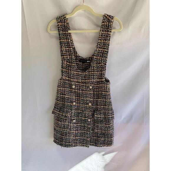 English Factory Tweed Pinafore Dress Size S - Picture 3 of 5